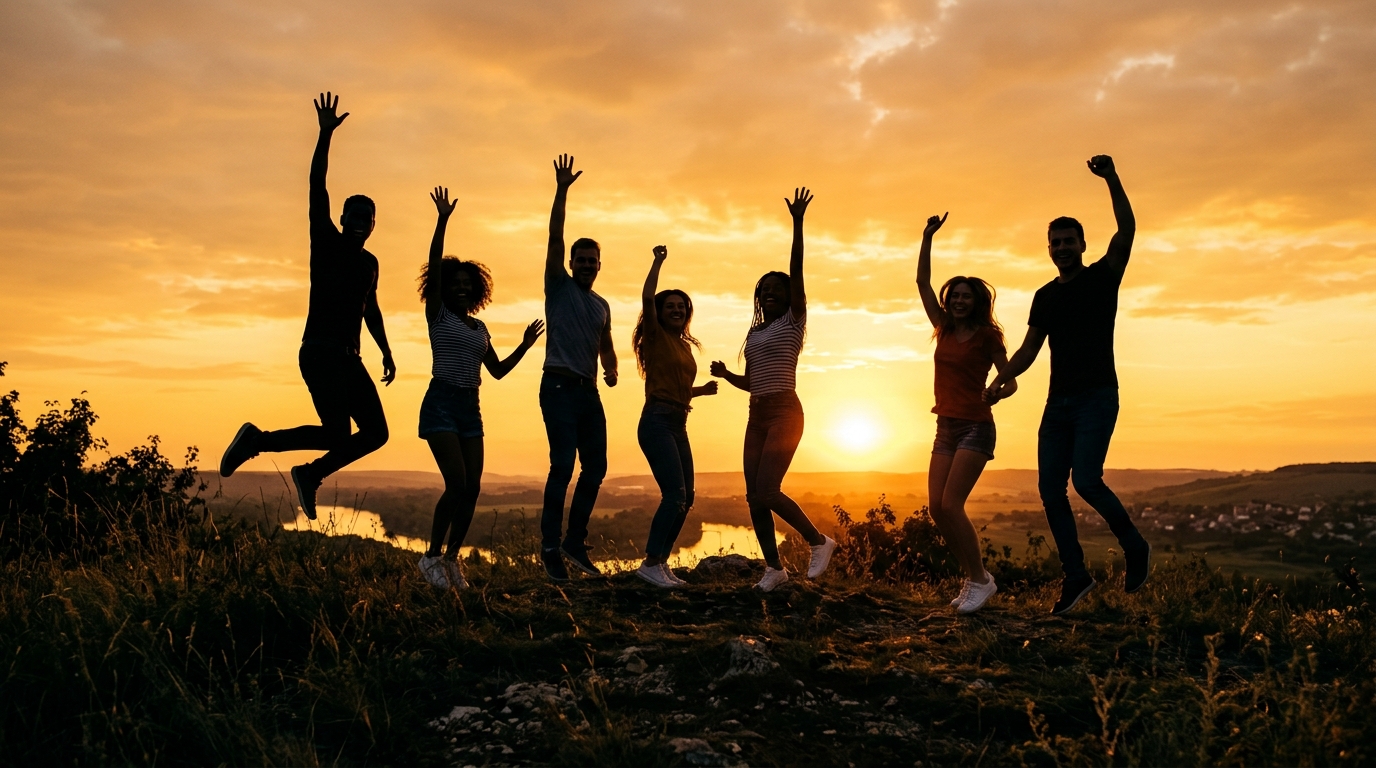 Youth celebrating together